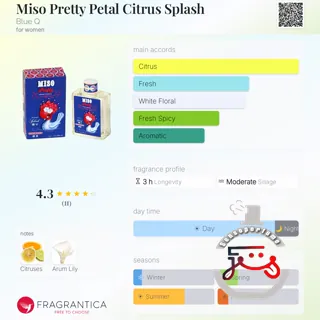 Miso Pretty Petal Citrus Splash Blue Q